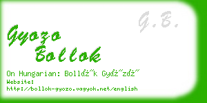 gyozo bollok business card